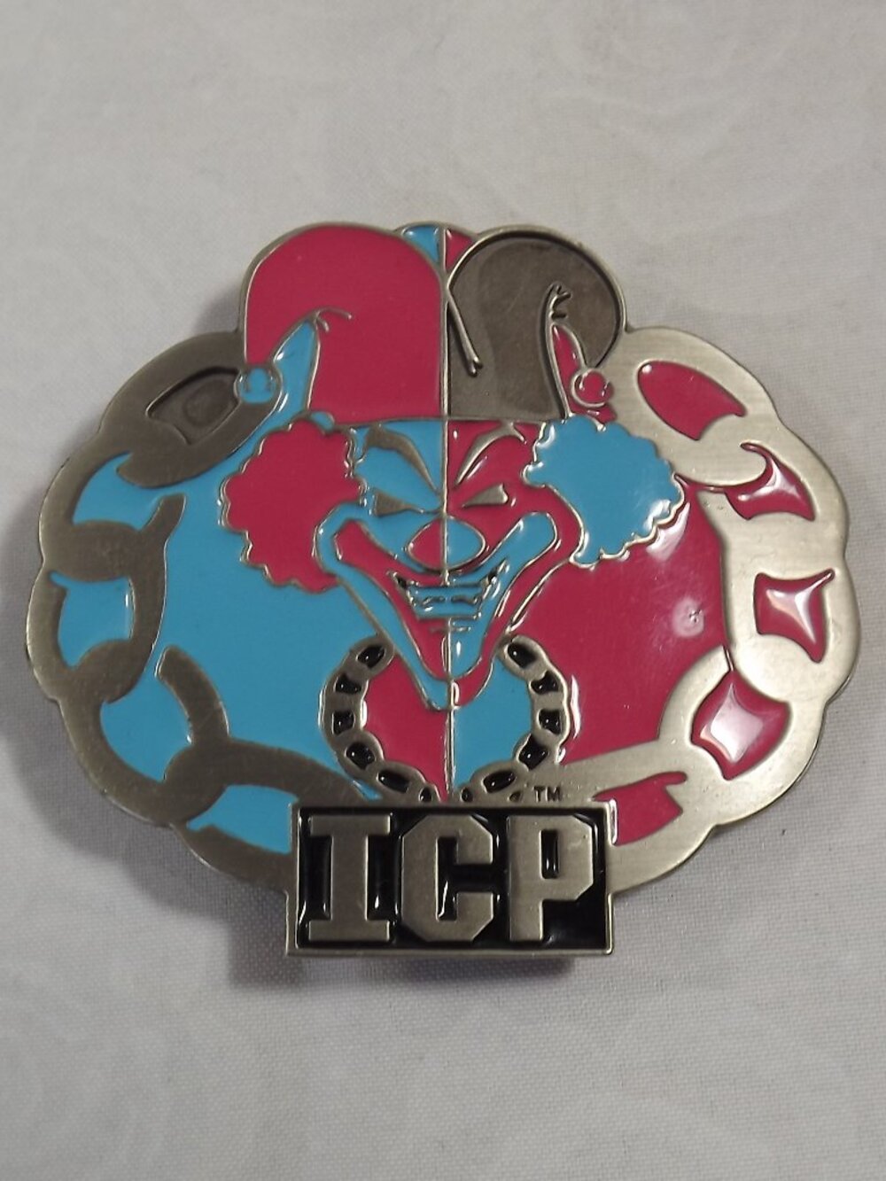 ICP Faygo Jester Enamel Belt Buckle - Pink & Blue